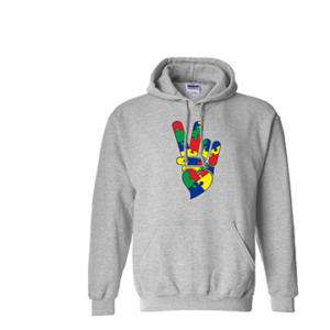 PEACE and LOVE AUTISM COTTON HOODIE